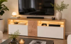 TV Lowboard weiß eiche
