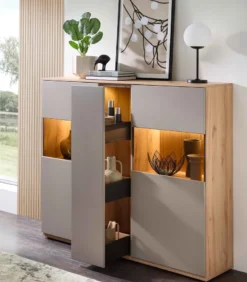Zudar Highboard mit Apothekerauszug